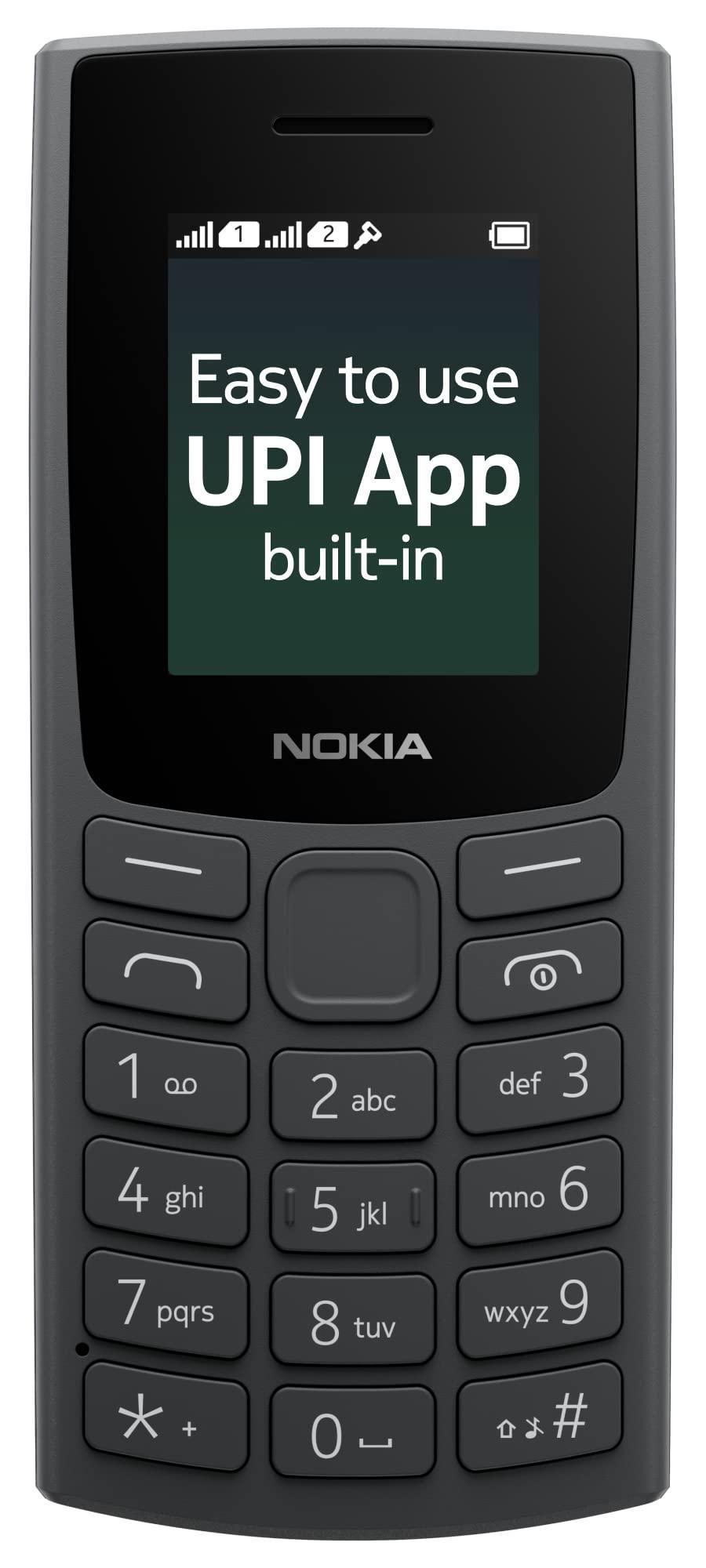 (Refurbished) Nokia All-New 105 Keypad Phone with Built-in UPI Payments, Long-Lasting Battery, Wireless FM Radio | Charcoal - Triveni World