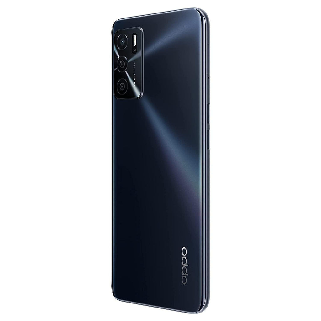 (Refurbished) Oppo A16 (Crystal Black, 4GB RAM, 64GB Storage) Without Offers, Large - Triveni World