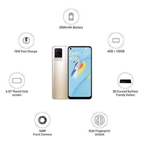 (Refurbished) OPPO A54 (Moonlight Gold, 6GB RAM, 128GB Storage) with No Cost EMI/Additional Exchange Off - Triveni World