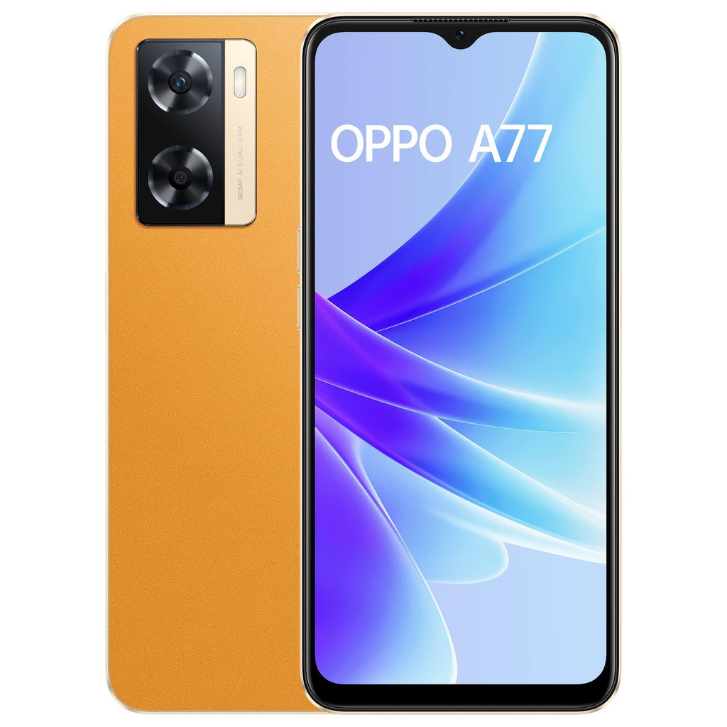 (Refurbished) OPPO A77 (Sunset Orange, 4GB RAM, 128 Storage) Without Offers - Triveni World