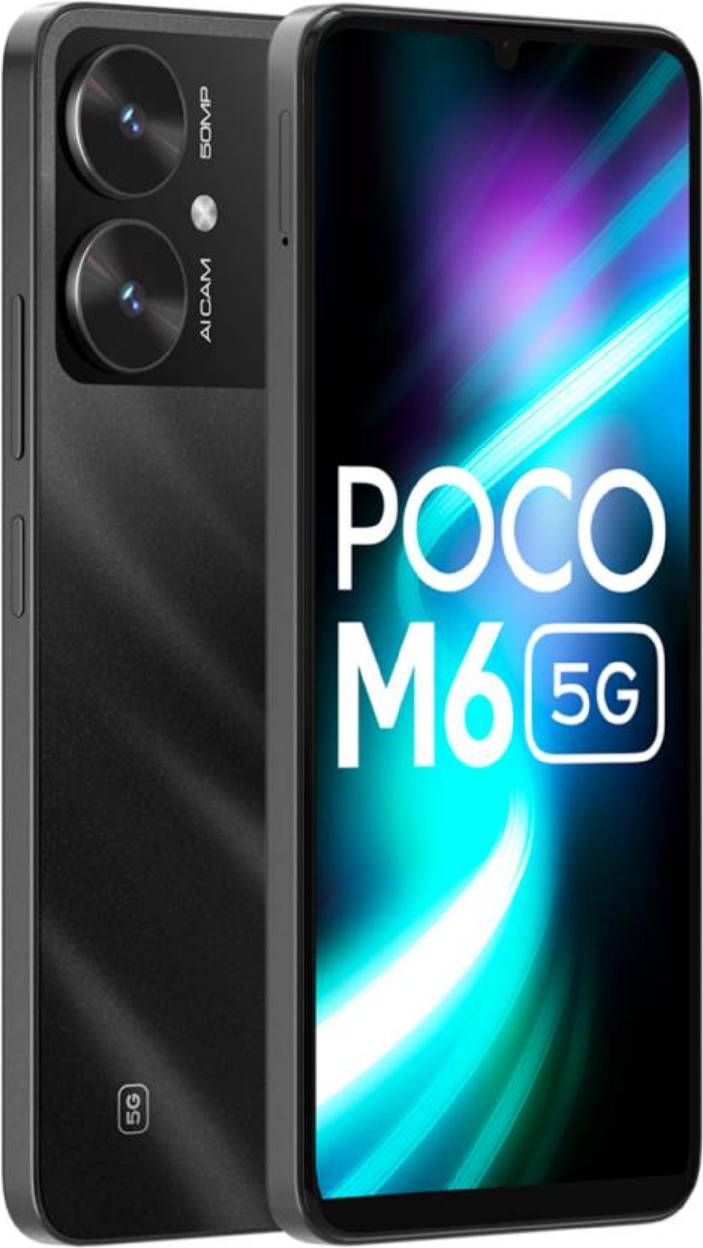 (Refurbished) POCO M6 5G (Galactic Black, 4GB RAM, 128GB Storage) - Triveni World