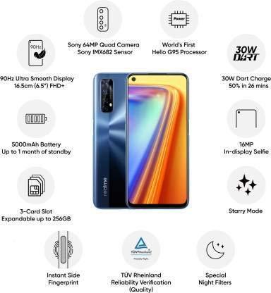 (Refurbished) Realme 7 (Mist Blue, 128 GB) (8 GB RAM) - Triveni World