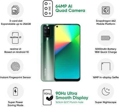 (Refurbished) Realme 7i (Fusion Green, 64 GB) (4 GB RAM) - Triveni World