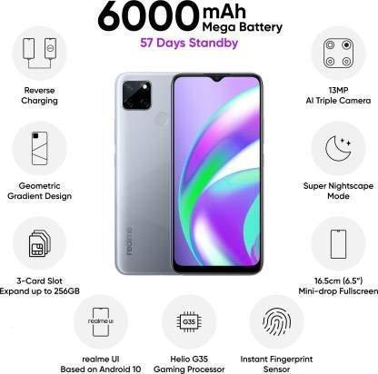 (Refurbished) Realme C12 (Power Silver, 32 GB) (3 GB RAM) - Triveni World