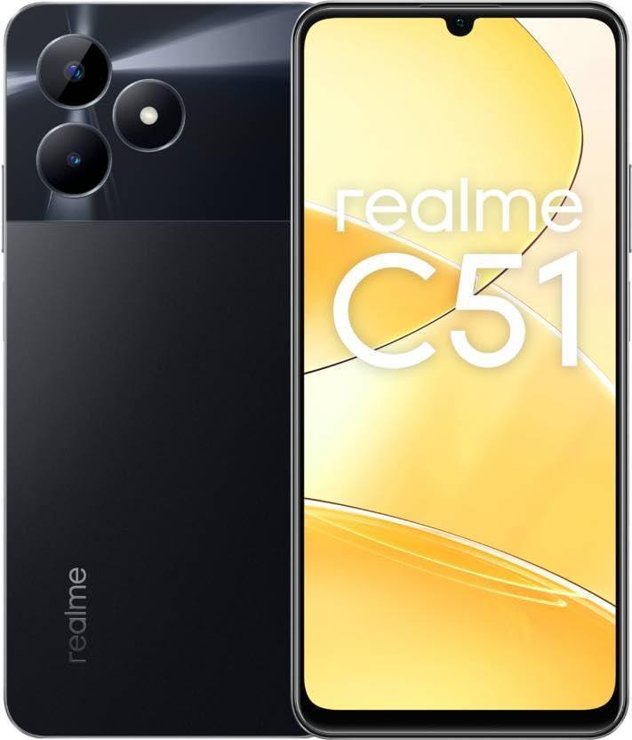 (Refurbished) realme C51 (Carbon Black, 4GB RAM, 128GB Storage) - Triveni World