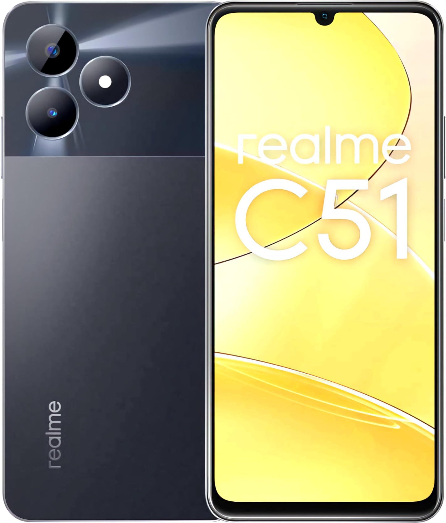 (Refurbished) realme C51 (Carbon Black, 4GB RAM, 64GB Storage) - Triveni World