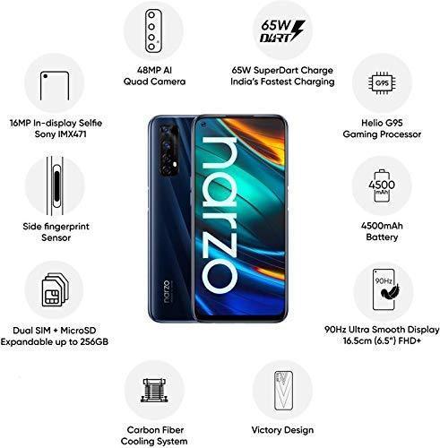 (Refurbished) Realme Narzo 20 Pro (Black Ninja, 6 GB RAM, 64 GB Storage) - Triveni World