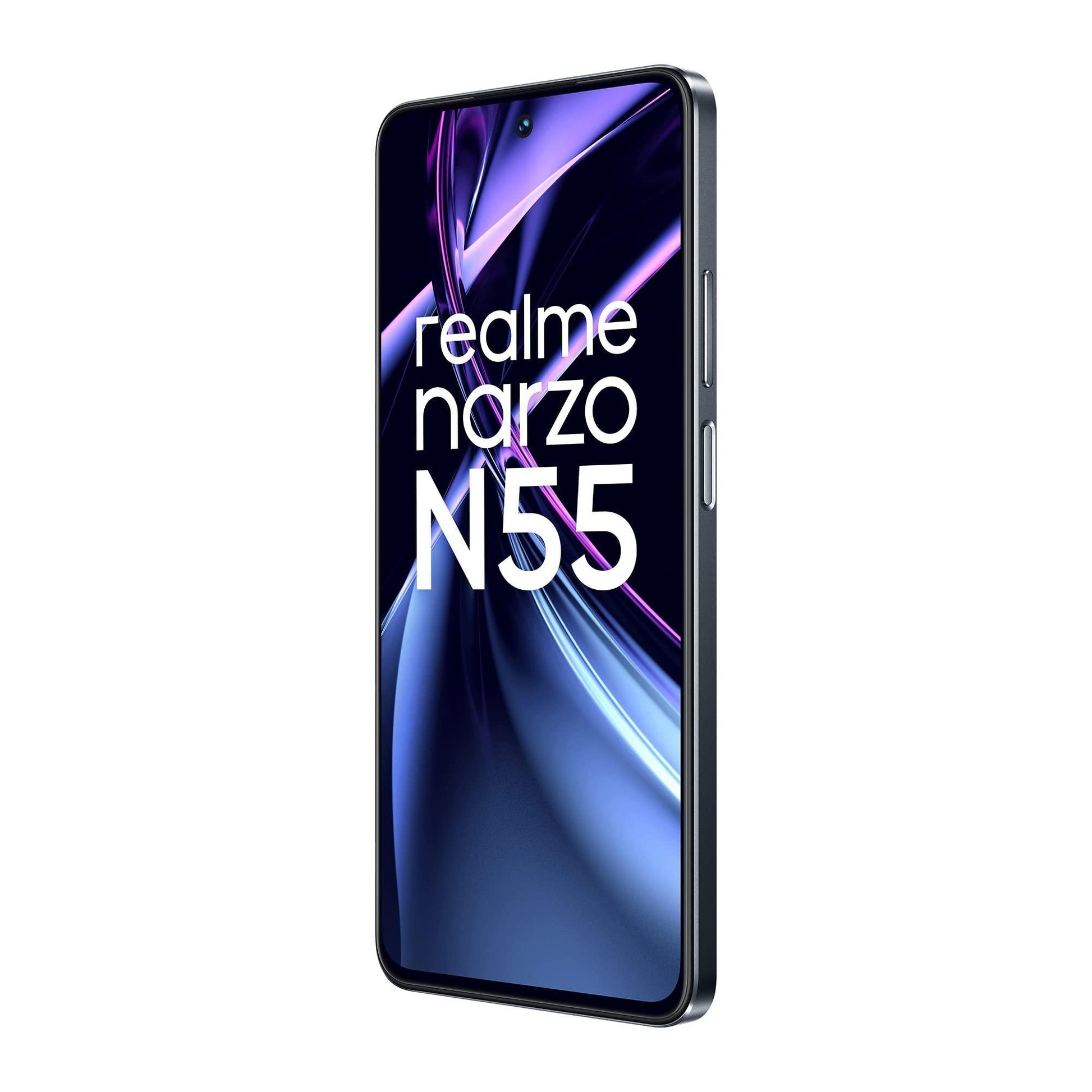 (Refurbished) realme narzo N55 (Prime Black, 4GB+64GB) 33W Segment Fastest Charging | Super High-res 64MP Primary AI Camera - Triveni World