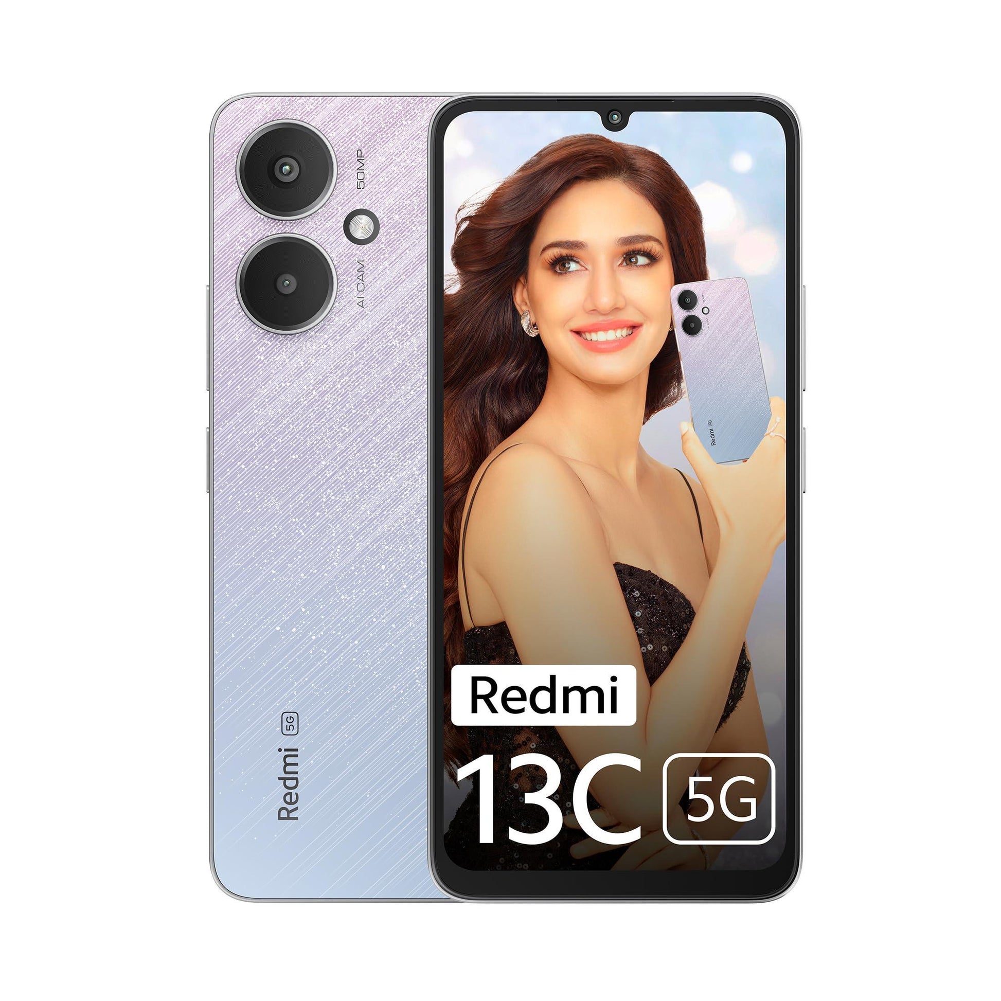 (Refurbished) Redmi 13C 5G (Startrail Silver, 8GB RAM, 256GB Storage) | MediaTek Dimensity 6100+ 5G | 90Hz Display - Triveni World