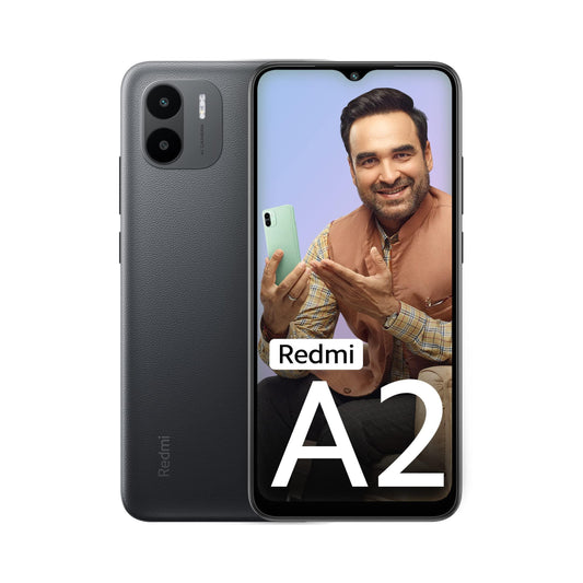 (Refurbished) Redmi A2 (Classic Black, 2GB RAM, 64GB Storage) - Triveni World