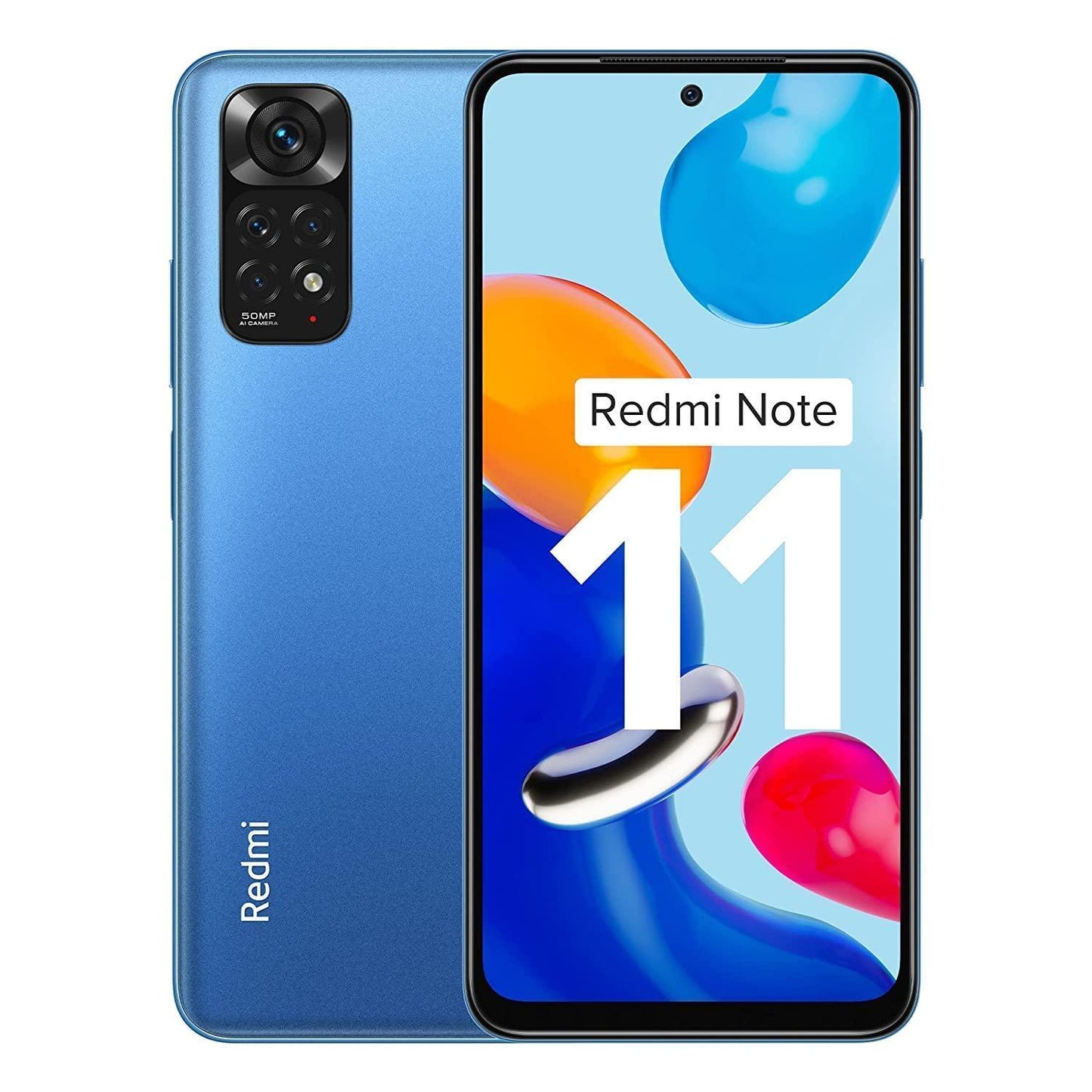 (Refurbished) Redmi Note 11 (Horizon Blue, 4GB RAM, 64GB Storage)|90Hz FHD+ AMOLED Display | Qualcomm® Snapdragon™ 680-6nm | Alexa Built-in - Triveni World