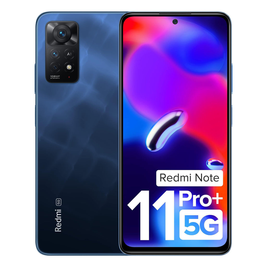 (Refurbished) Redmi Note 11 Pro + 5G (Mirage Blue, 6GB RAM, 128GB Storage) 67W Turbo Charge |120Hz Super AMOLED Display - Triveni World