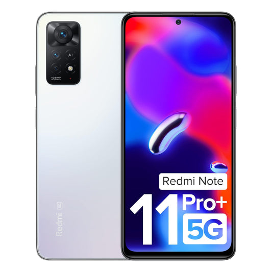 (Refurbished) Redmi Note 11 Pro + 5G (Phantom White, 6GB RAM, 128GB Storage) 67W Turbo Charge,120Hz Super AMOLED Display |Additional Exchange Offers |Charger Included, Get 2 Months of YouTube Premium Free - Triveni World