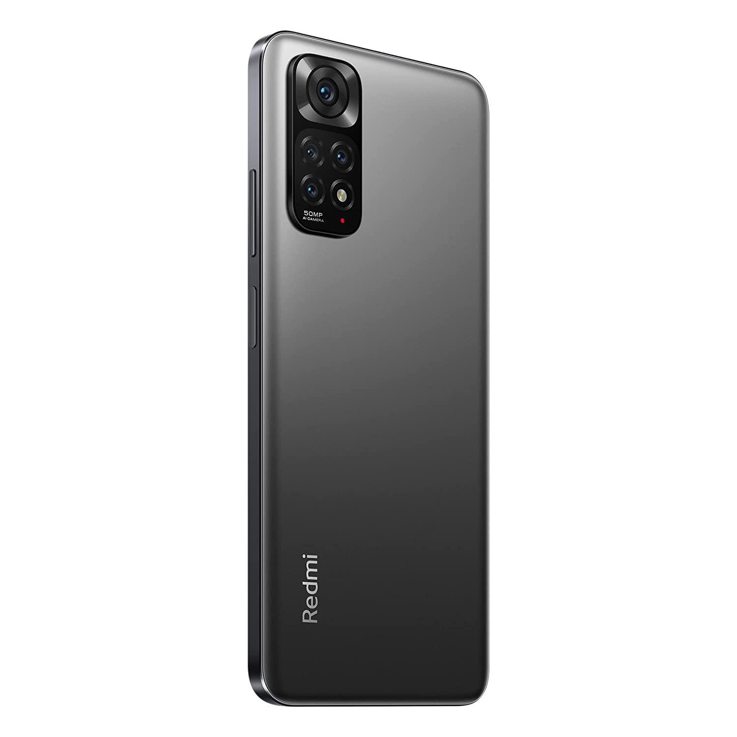 (Refurbished) Redmi Note 11 (Space Black, 6GB RAM, 128GB Storage)|90Hz FHD+ AMOLED Display | Qualcomm® Snapdragon™ 680-6nm | Alexa Built-in - Triveni World