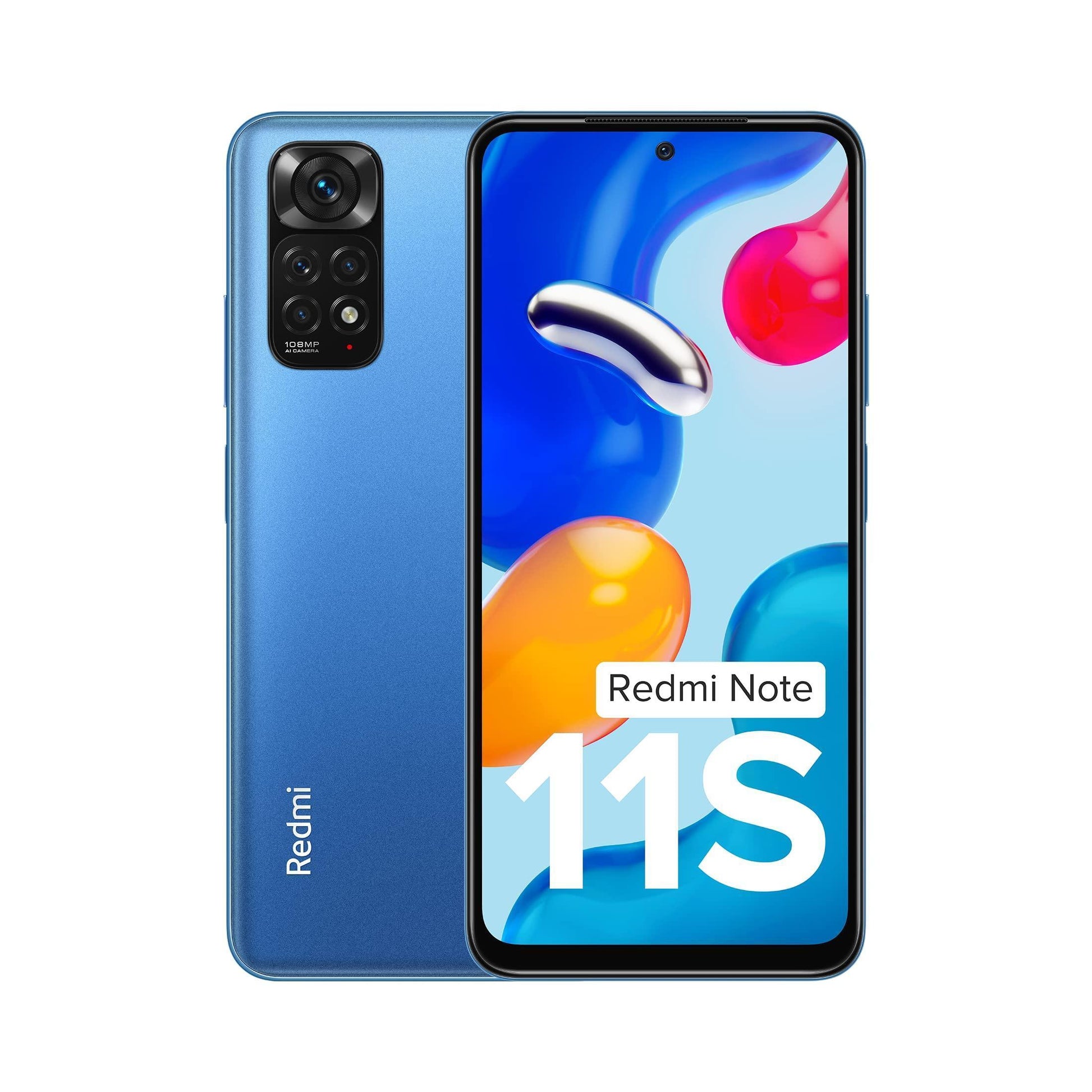 (Refurbished) Redmi Note 11S (Horizon Blue, 6GB RAM, 128GB Storage)|108MP AI Quad Camera | 90 Hz FHD+ AMOLED Display | 33W Charger Included - Triveni World