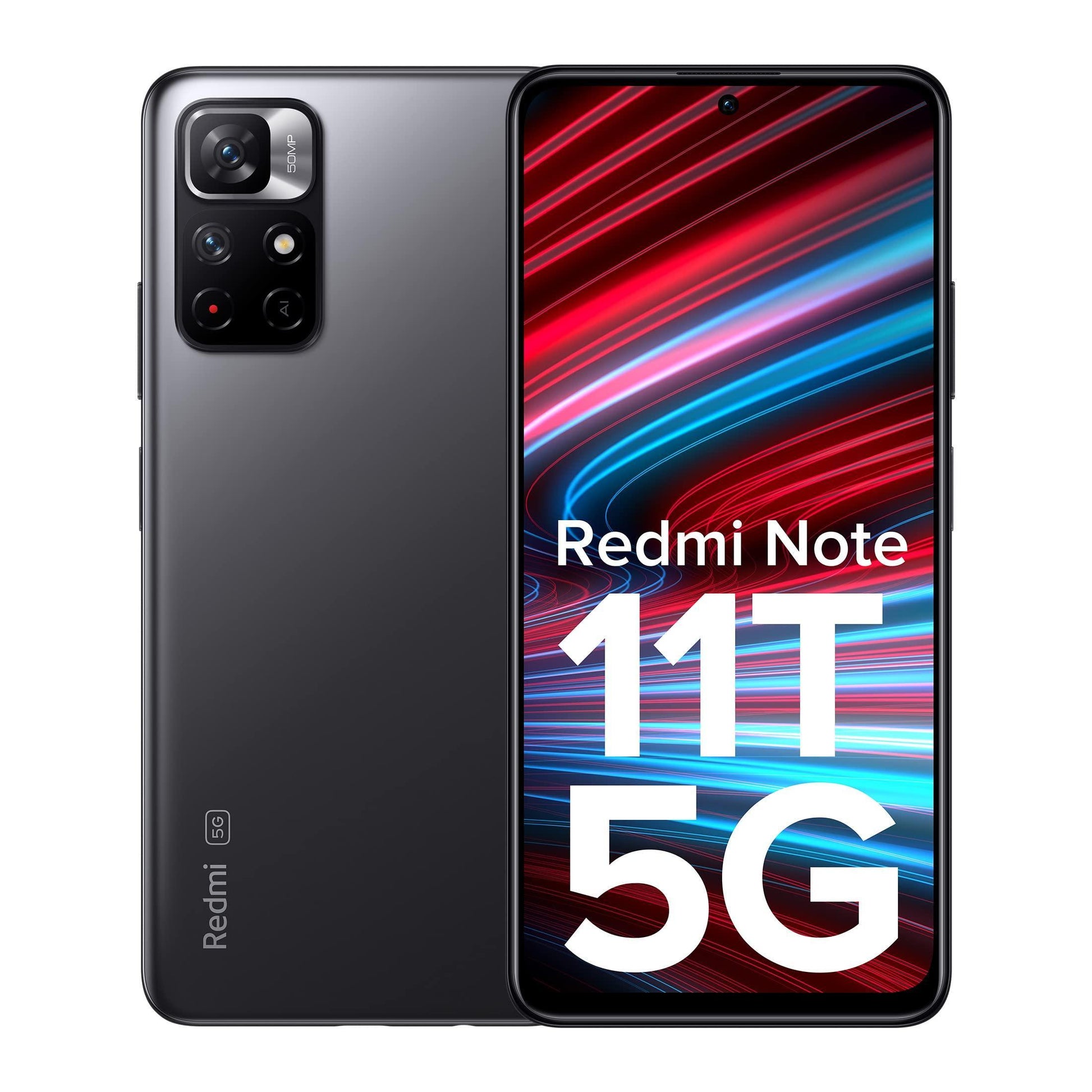 (Refurbished) Redmi Note 11T 5G (Matte Black, 8GB RAM, 128GB Storage)| Dimensity 810 5G - Triveni World