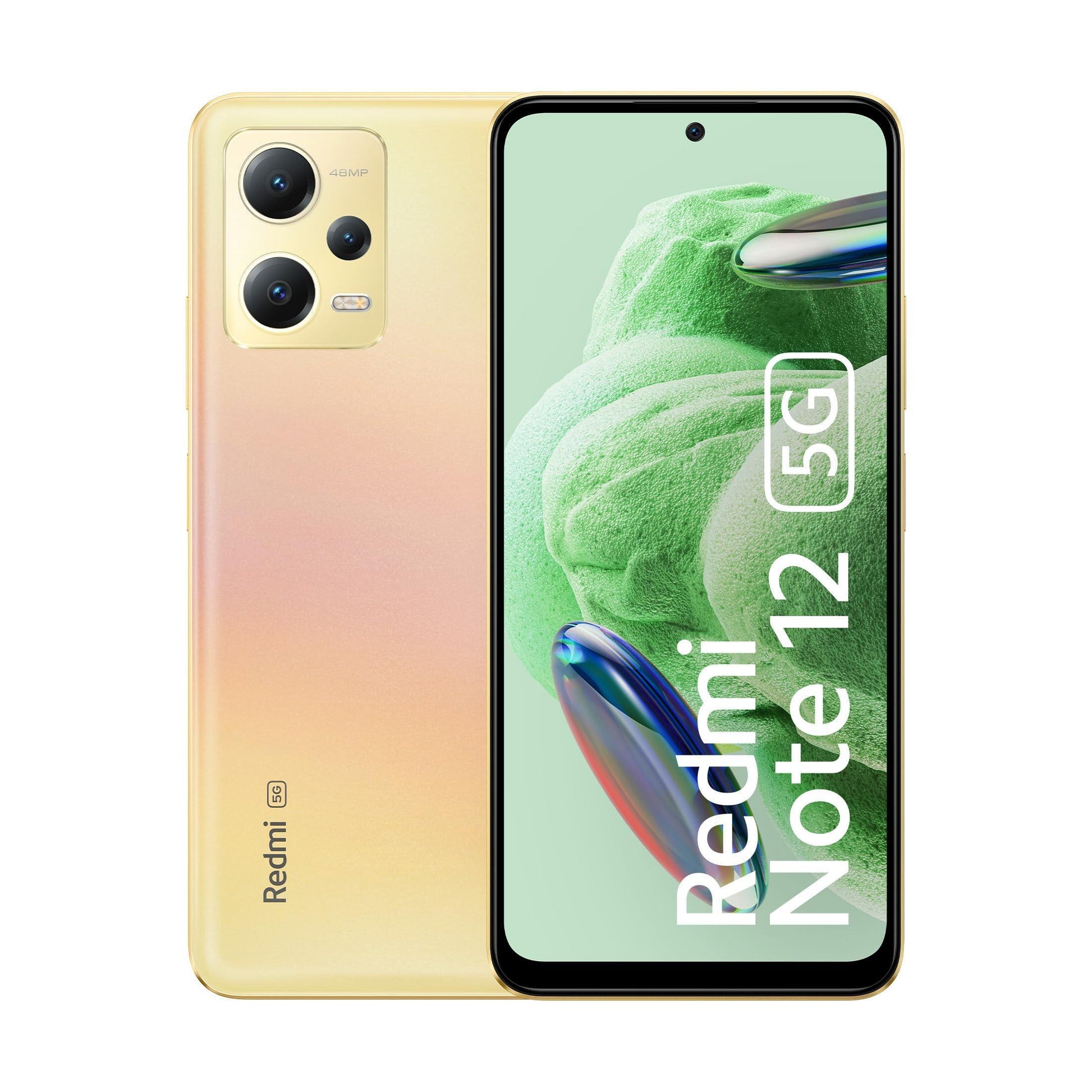 (Refurbished) Redmi Note 12 5G (Sunrise Gold, 6GB RAM, 128GB Storage) - Triveni World