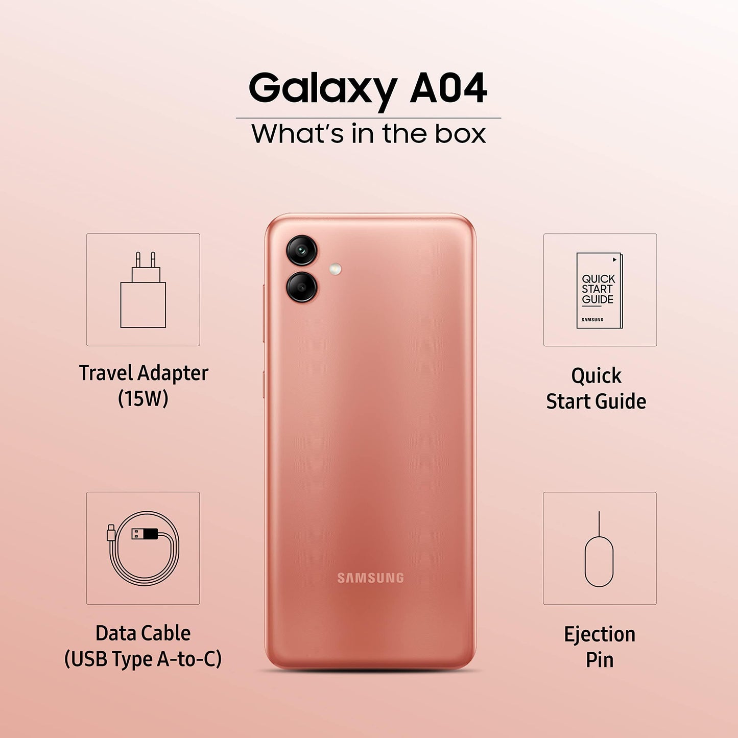 (Refurbished) Samsung Galaxy A04 (Copper, 4GB, 64GB Storage) | 50 MP Rear Camera | Face Unlock | Upto 8G - Triveni World