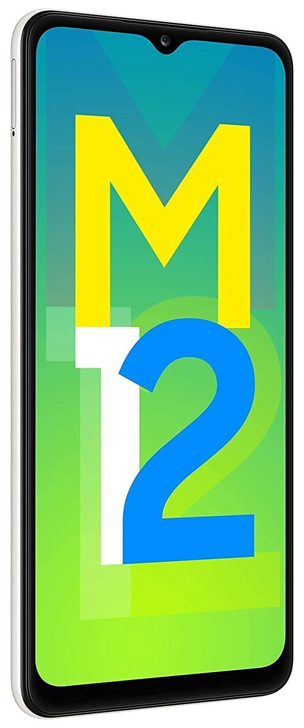 (Refurbished) Samsung Galaxy M12 (White,4GB RAM, 64GB Storage) 6000 mAh with 8nm Processor | True 48 MP - Triveni World