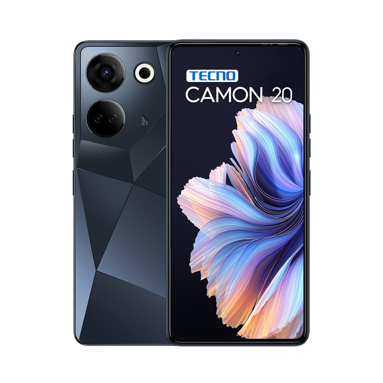 (Refurbished) Tecno Camon 20 (Predawn Black, 8GB RAM,256GB Storage)|16GB Expandable RAM | 64MP RGBW Rear Camera|6.67 FHD+ Big AMOLED with in-Display Fingerprint Sensor - Triveni World