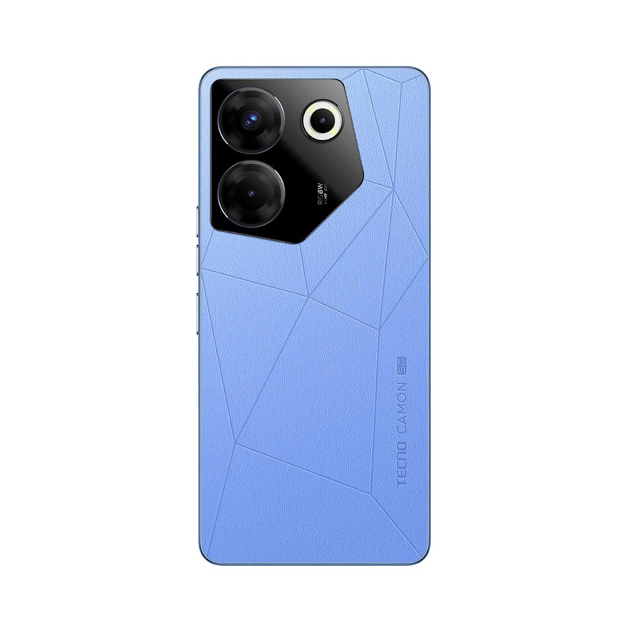 (Refurbished) Tecno Camon 20 Pro 5G (Serenity Blue, 8GB RAM,128GB Storage)| India's 1st MediaTek Dimensity 8050 Processor | 16GB Expandable RAM | 64MP RGBW(G+P) OIS Rear Camera|6.67 FHD+ Big AMOLED Screen - Triveni World