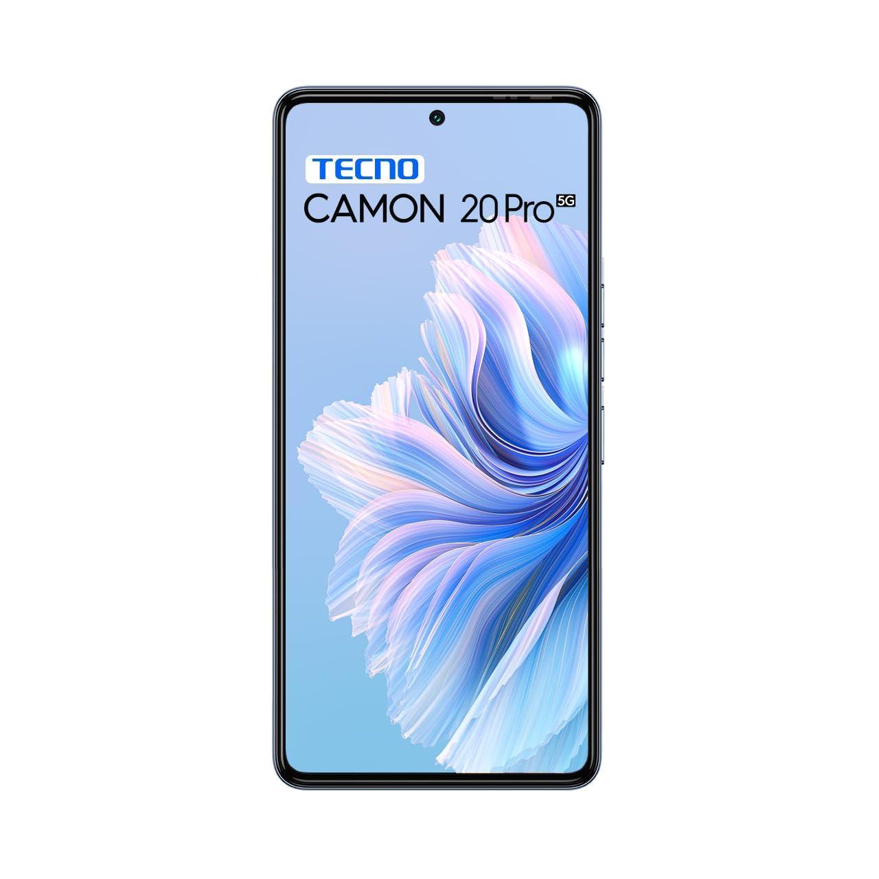 (Refurbished) Tecno Camon 20 Pro 5G (Serenity Blue, 8GB RAM,128GB Storage)| India's 1st MediaTek Dimensity 8050 Processor | 16GB Expandable RAM | 64MP RGBW(G+P) OIS Rear Camera|6.67 FHD+ Big AMOLED Screen - Triveni World