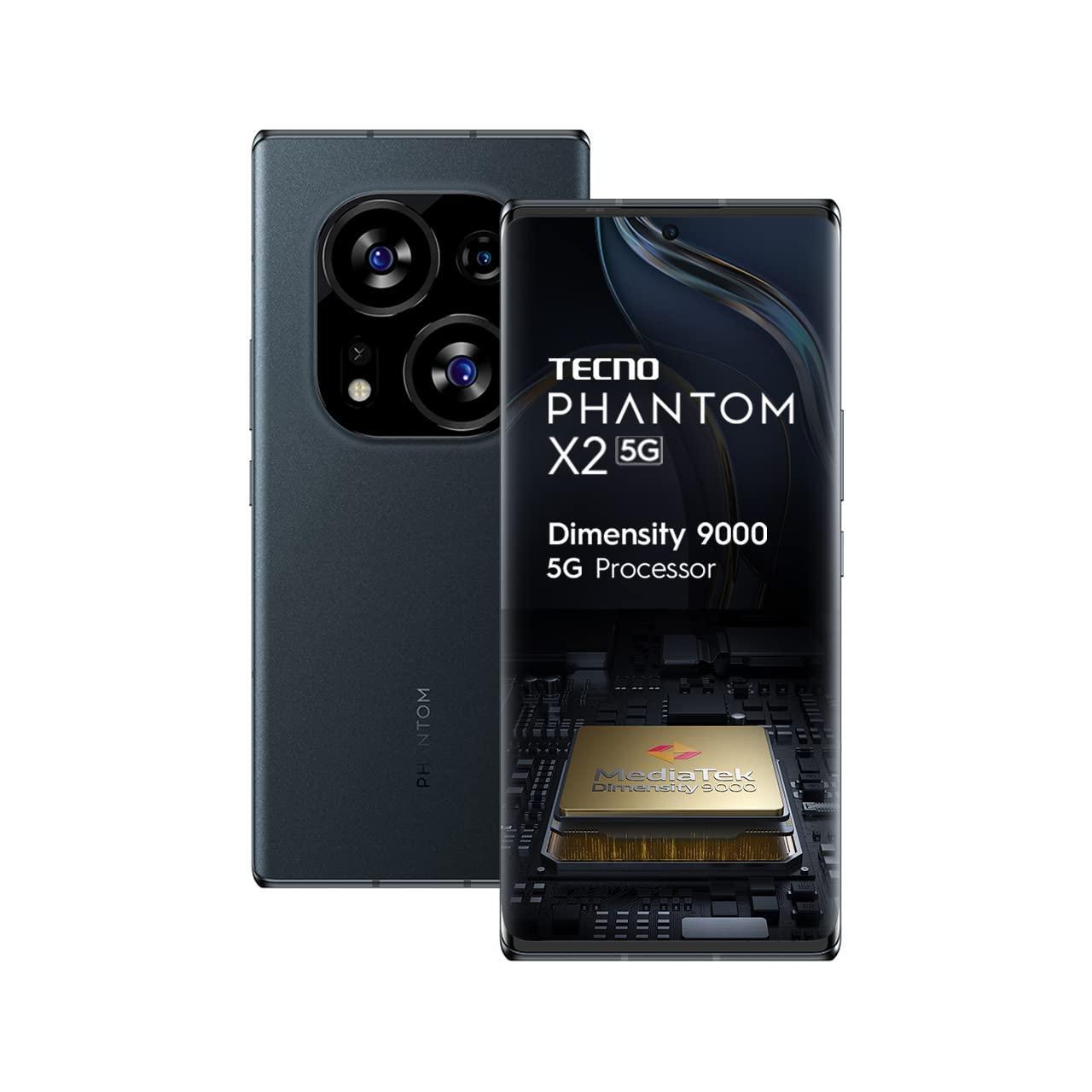 (Refurbished) Tecno Phantom X2 5G Stardust Grey (8GB RAM,256GB Storage) | World's 1st 4nm Dimensity 9000 - Triveni World