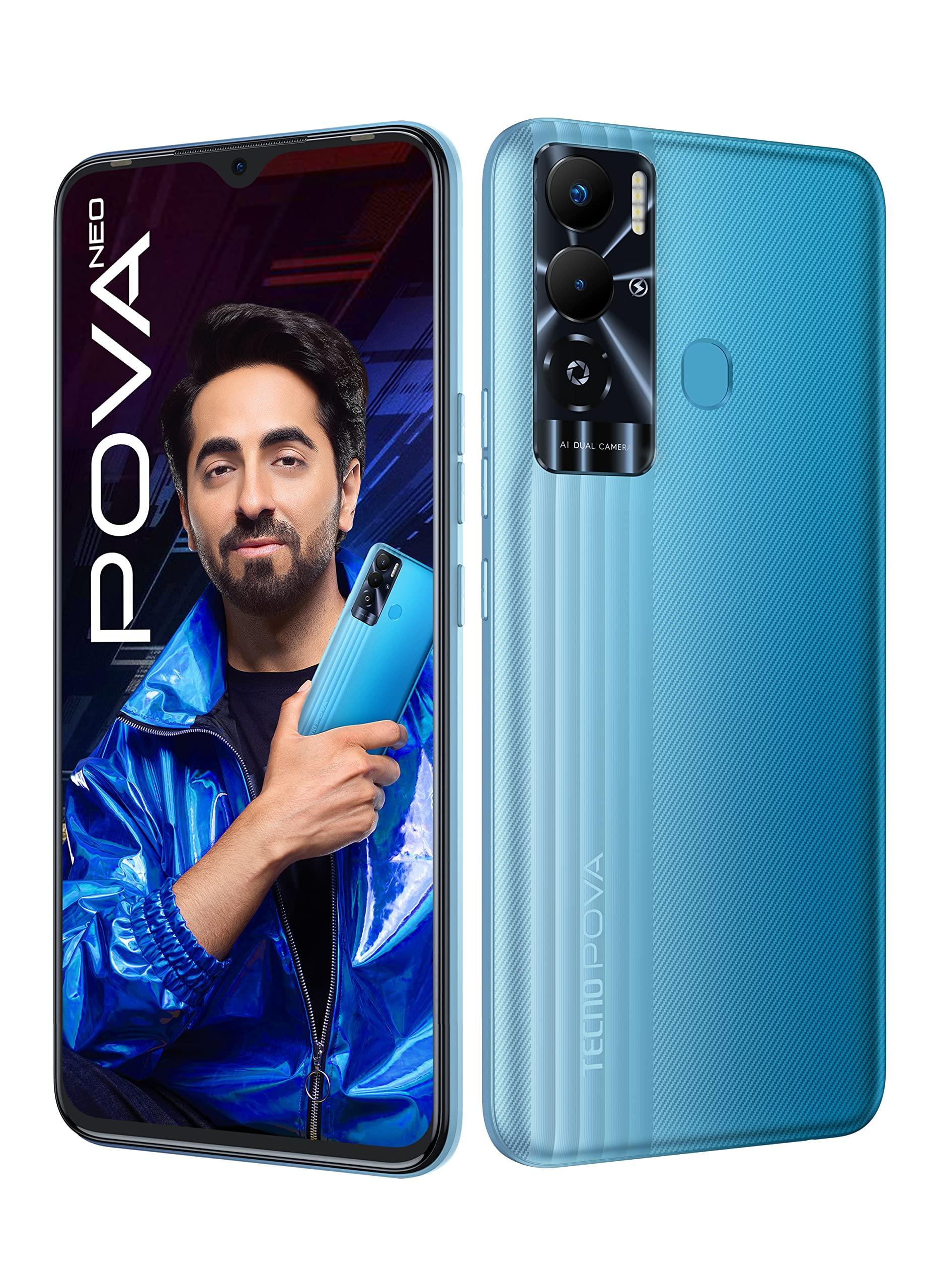 (Refurbished) Tecno POVA Neo (Geek Blue, 6GB RAM, 128GB Storage) | 6000mAh Battery |6.82 inch HD+Display | DTS Sound - Triveni World