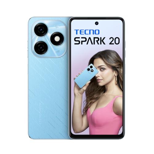 (Refurbished) TECNO Spark 20 | Magic Skin Blue, (16GB*+256GB)| 32MP Selfie + 50MP Main Camera| 90Hz Dot-in Display with Dynamic Port & Dual Speakers with DTS| 5000mAh Battery |18W Type-C| Helio G85 Processor - Triveni World