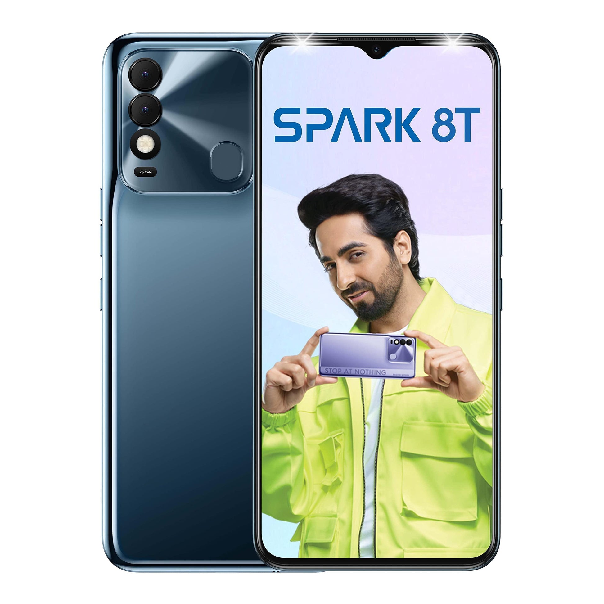 (Refurbished) Tecno Spark 8T (Atlantic Blue,4GB RAM, 64GB Storage)| 50MP AI Camera | 6.6" FHD+Display | - Triveni World