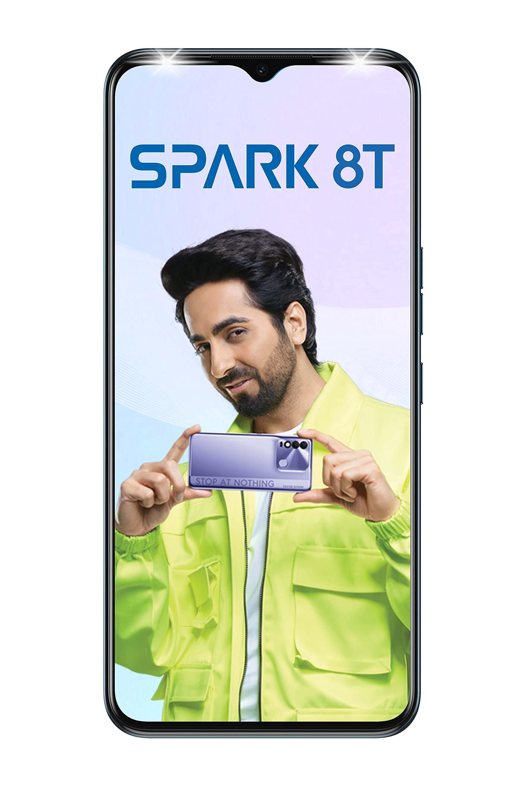 (Refurbished) Tecno Spark 8T (Atlantic Blue,4GB RAM, 64GB Storage)| 50MP AI Camera | 6.6" FHD+Display | - Triveni World