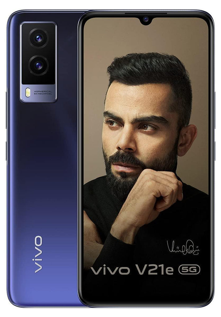 (Refurbished) Vivo V21e 5G (Dark Pearl, 8GB RAM, 128GB Storage) with No Cost EMI/Additional Exchange Offers - Triveni World