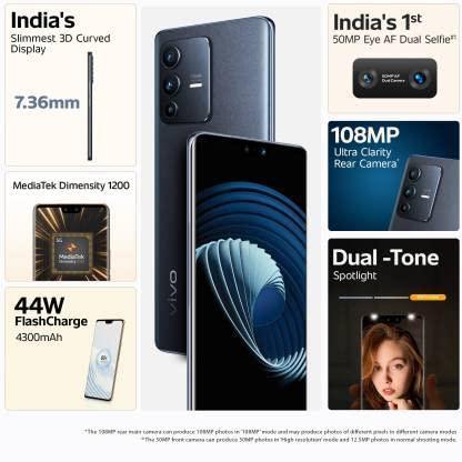 (Refurbished) Vivo V23 Pro 5G (Stardust Black, 12GB RAM, 256GB Storage) - Triveni World