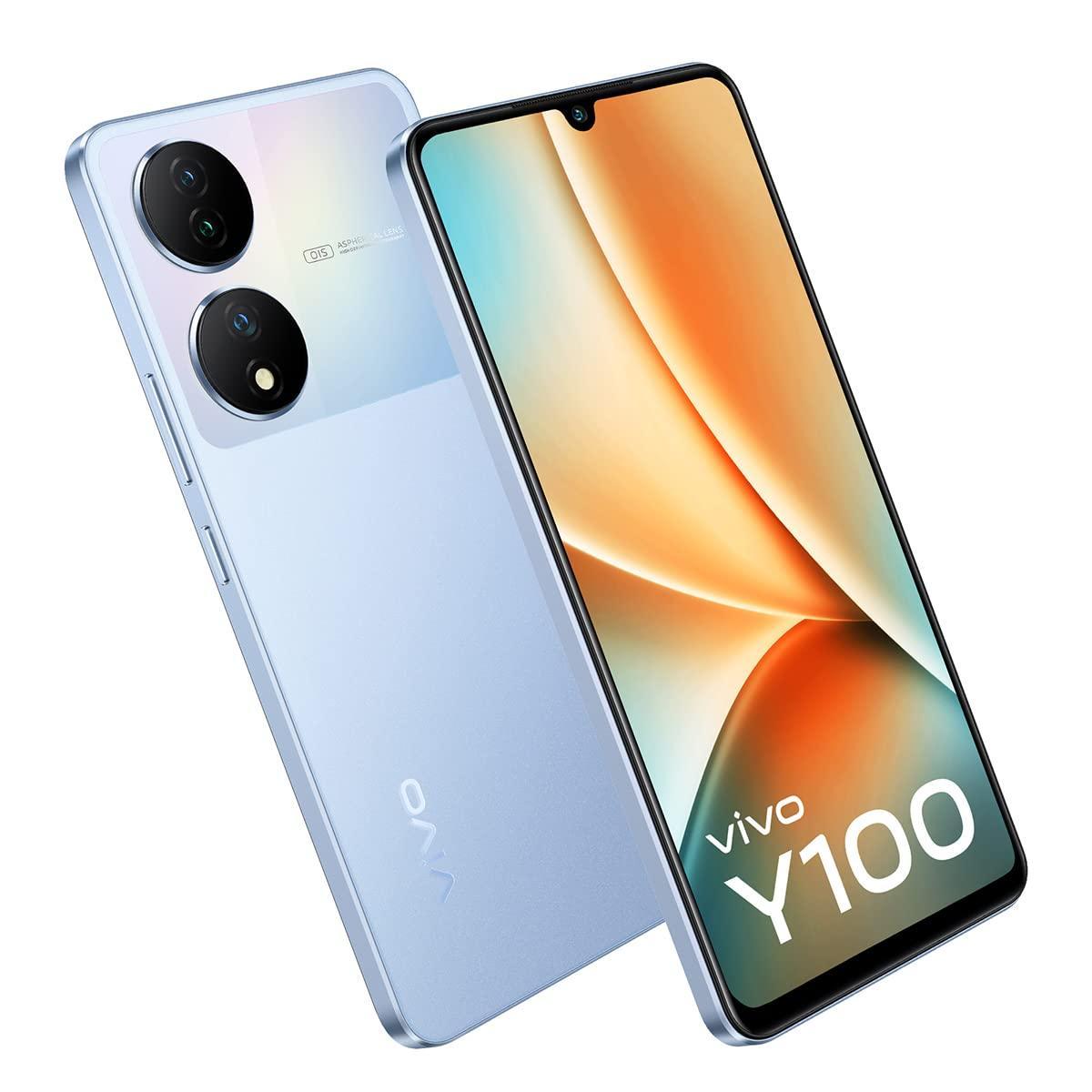 (Refurbished) Vivo Y100 5G (Pacific Blue, 8GB RAM, 128GB Storage) with No Cost EMI/Additional Exchange Offers - Triveni World