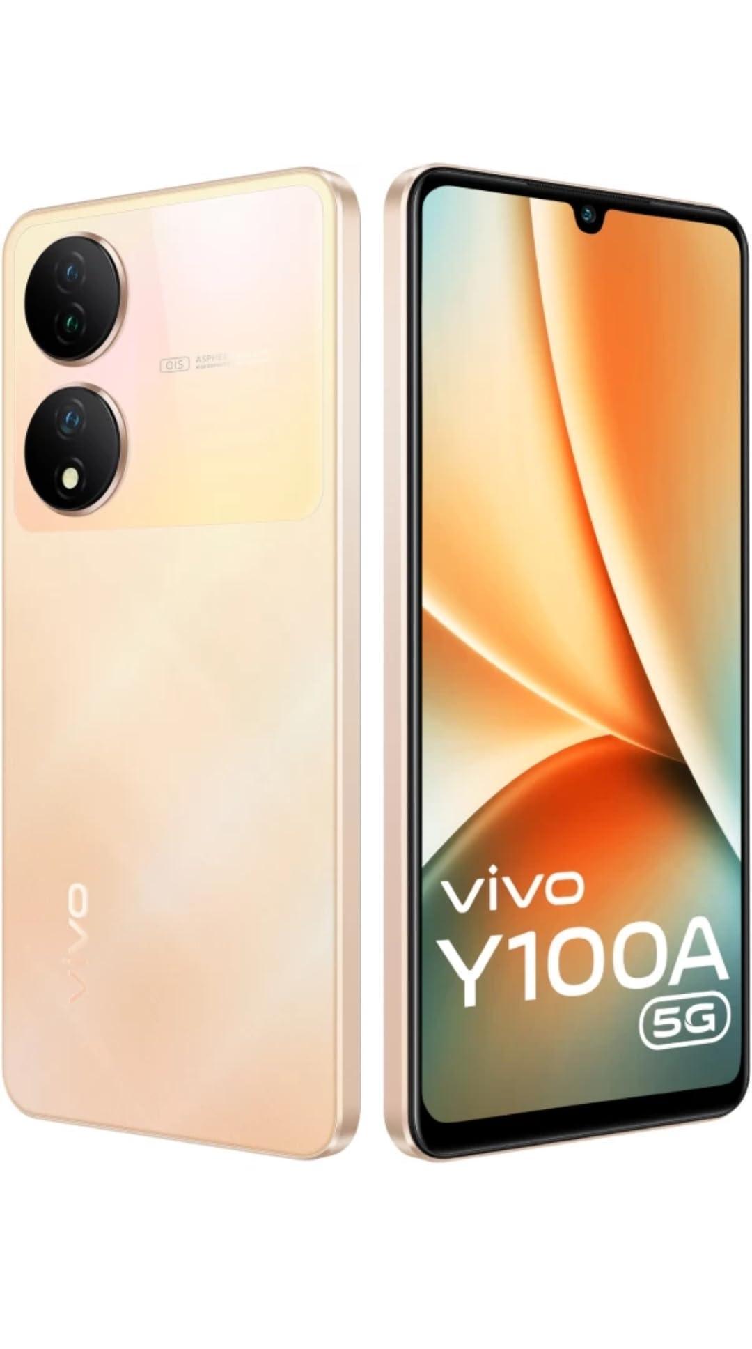 (Refurbished) Vivo Y100A 5G (Twilight Gold, 8GB RAM, 128GB Storage) Without Offers - Triveni World