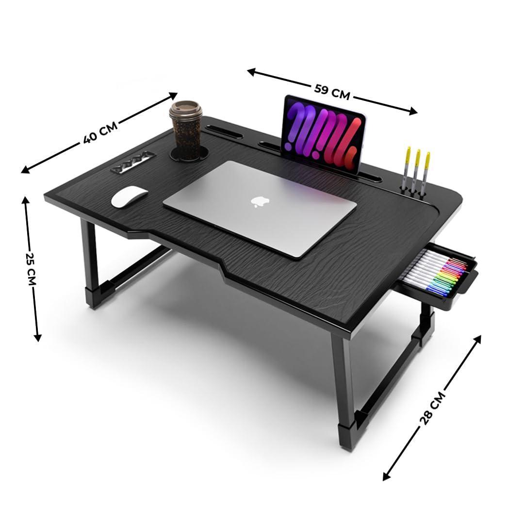 Rellon Industries Study Table for Students Bed Table for Study Foldable Laptop Table Portable & Lightweight Mini Table Bed Reading Table,Laptop Stands, Laptop Desk (A1) - Triveni World