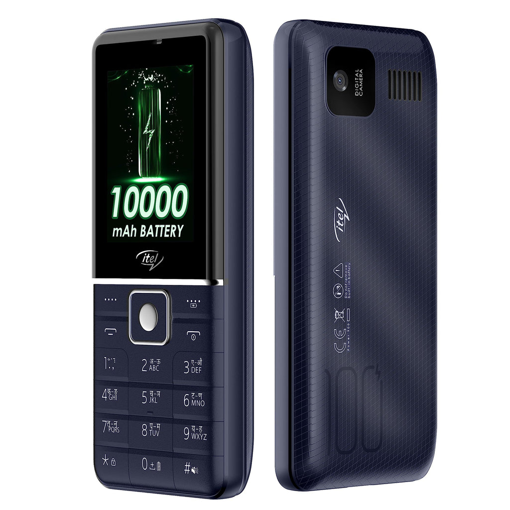(Renewed) Itel Power 900 Power Bank Mobile Phone,10000 mAh with 7 Months Battery Back up, 10W Charging Support and 2.8 inch Display | Black - Triveni World
