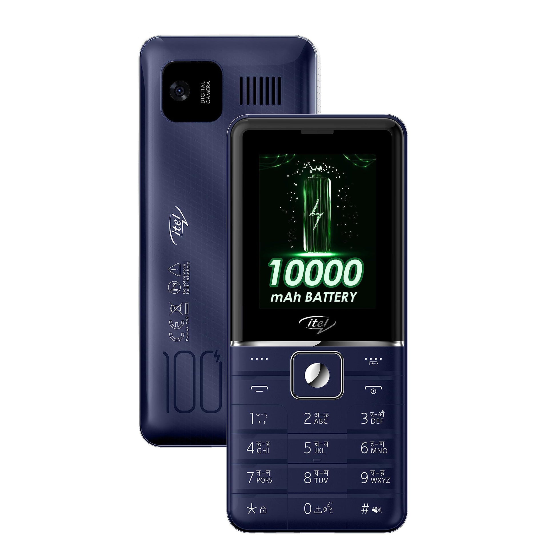 (Renewed) Itel Power 900 Power Bank Mobile Phone,10000 mAh with 7 Months Battery Back up, 10W Charging Support and 2.8 inch Display | Deep Blue - Triveni World