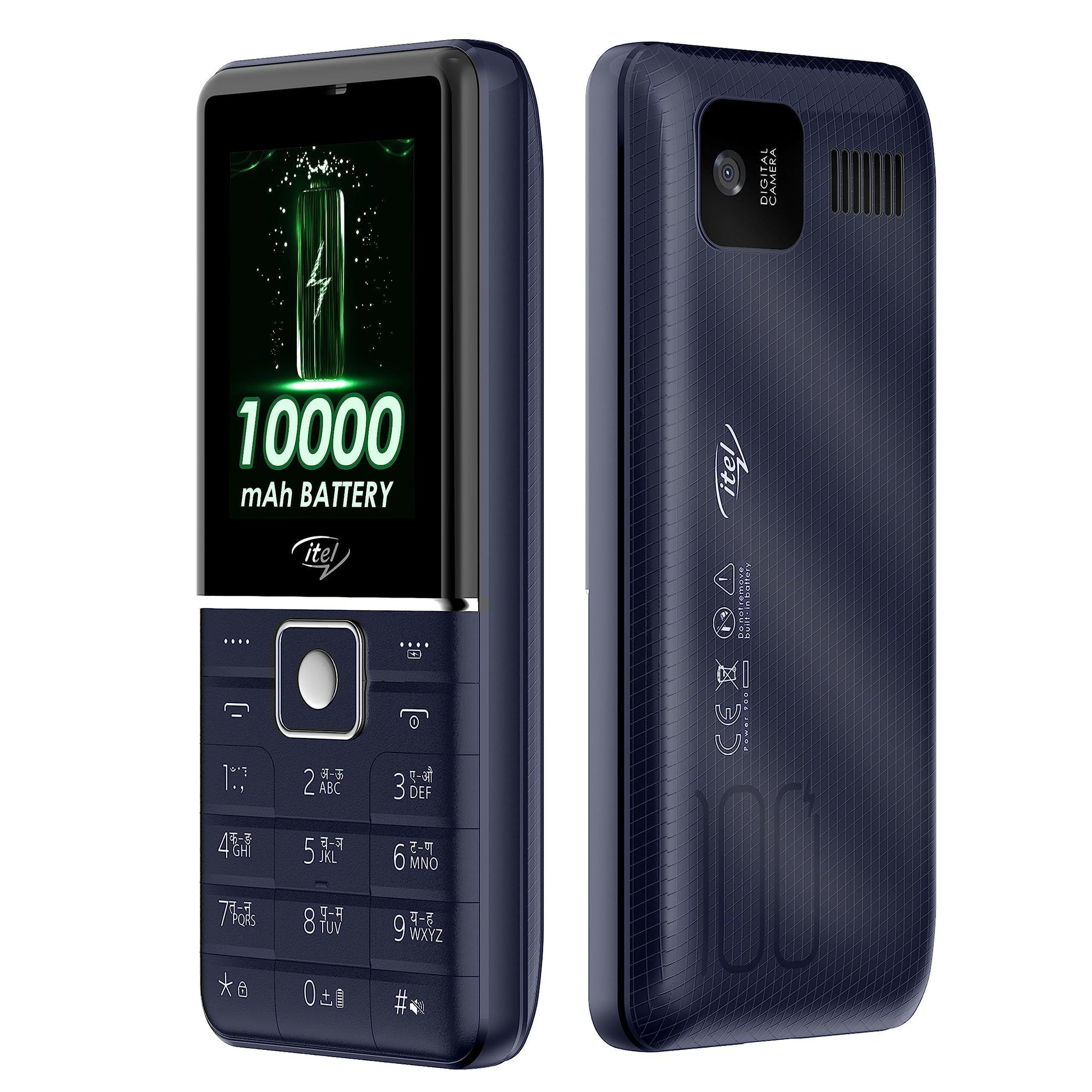 (Renewed) Itel Power 900 Power Bank Mobile Phone,10000 mAh with 7 Months Battery Back up, 10W Charging Support and 2.8 inch Display | Deep Blue - Triveni World