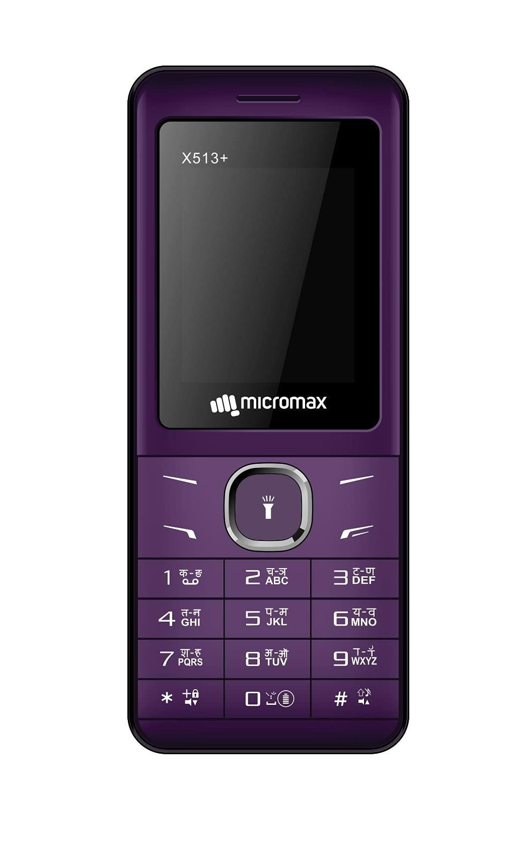 (Renewed) Micromax X513+ Purple - Triveni World