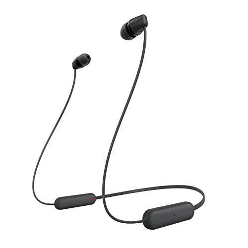 (Renewed) Sony WI-C100 Wireless Earphones with 25 Hrs Battery, Quick Charge, DSEE-Upscale, Splash Proof (IPX4), 360RA, Clear Bass, Fast Pair, in-Ear Bluetooth Headset with mic (Black) - Triveni World