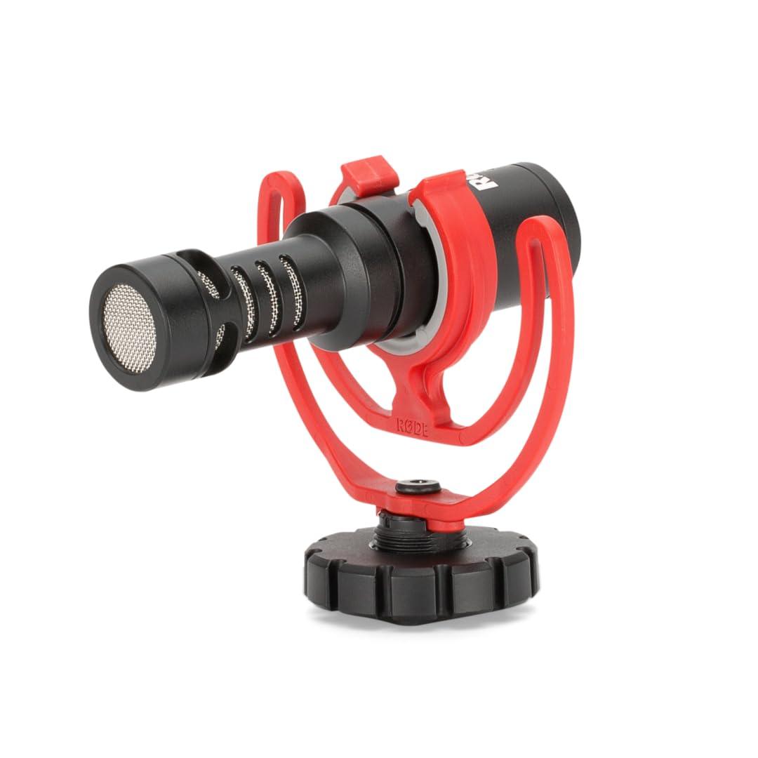 Rode Videomicro Compact On-Camera Unidirectional Microphone with Rycote Lyre Shock Mount, Black - Triveni World