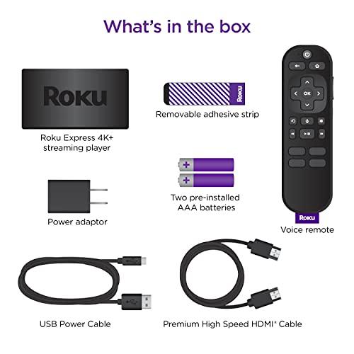 Roku Express 4K+ | Roku Streaming Device 4K/HDR, Roku Voice Remote, Free & Live TV - Triveni World