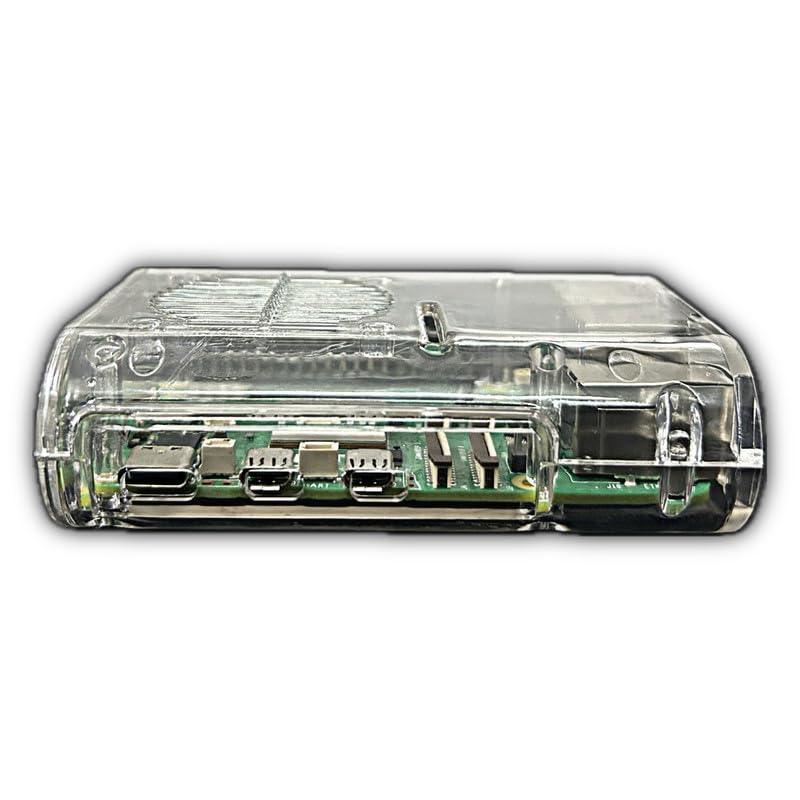 Rpi shop -Raspberry Pi 5 Transparent ABS Compact Case with Powerfull Fan & Heatshink for Better Cooling, Clear case for PI 5 - Triveni World