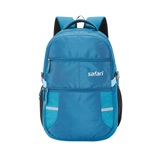 Safari Omega spacious/large laptop backpack with Raincover, college bag, travel bag for men and women, Teal, 30 Litre - Triveni World