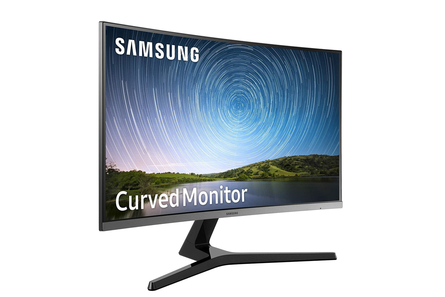 Samsung 27-Inch (68.4 cm) FHD, 1800R Curved 1,920 X 1,080 LED Monitor, VA Panel, Slim Design, AMD Freesync, Flicker Free, HDMI, Audio Port (LC27R500FHWXXL, Dark Blue Gray) - Triveni World