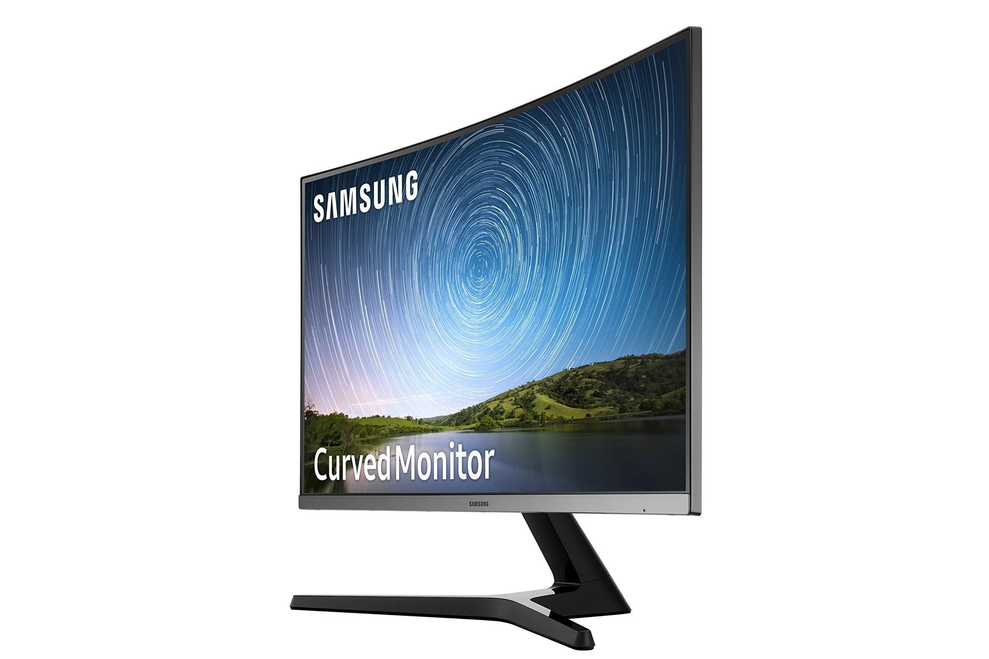 Samsung 27-Inch (68.4 cm) FHD, 1800R Curved 1,920 X 1,080 LED Monitor, VA Panel, Slim Design, AMD Freesync, Flicker Free, HDMI, Audio Port (LC27R500FHWXXL, Dark Blue Gray) - Triveni World