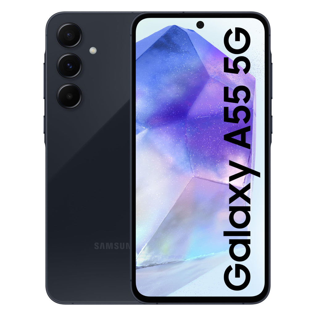 Samsung Galaxy A55 5G (Awesome Navy, 8GB RAM, 256GB Storage) | Metal Frame | 50 MP Main Camera (OIS) | Nightography | IP67 | Corning Gorilla Glass Victus+ | sAMOLED with Vision Booster_Pack of 20 - Triveni World