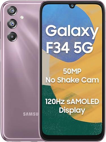 Samsung Galaxy F34 5G (Orchid Violet, 6 GB RAM, 128 GB Storage) | 50 MP No Shake Camera | Auto Night Mode | 120 Hz AMOLED Display | 4K Videos | 6000 mAh Large Battery | Dolby Atmos | Gorilla Glass 5 - Triveni World