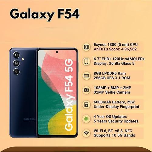 Samsung Galaxy F54 5G (Meteor Blue) (256 GB ROM) (8 GB RAM) - Triveni World